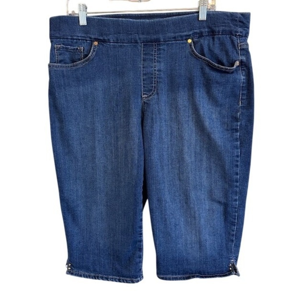 Gloria Vanderbilt Dark Blue Denim Bermuda Shorts